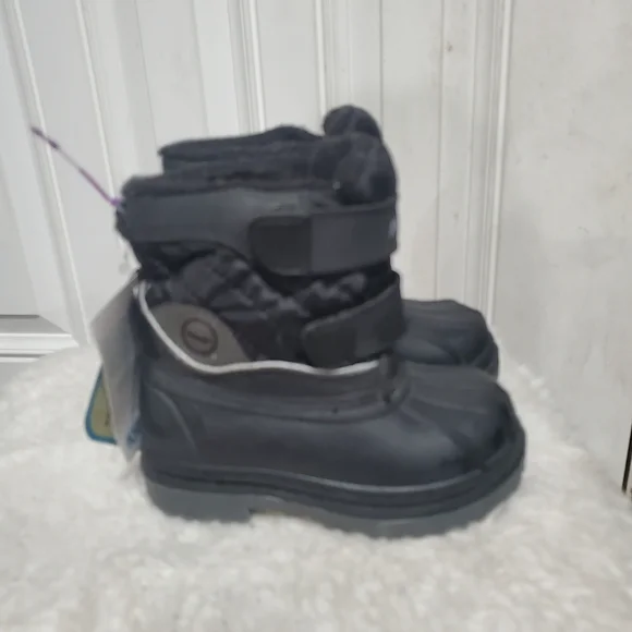 NEW Baby Khombu Snow Boots Size 7M Black and Silver Kids' Snow Boots - Picture 4 of 11